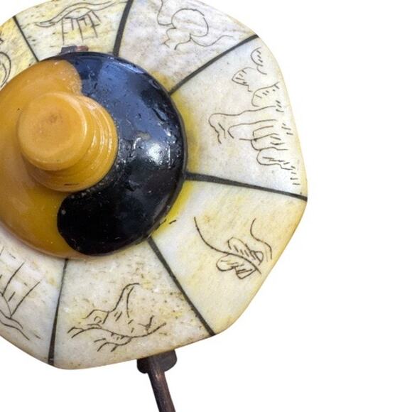 Antique Chinese Bone Wood Snuff Box with Wood Lock - Picture 6 of 10